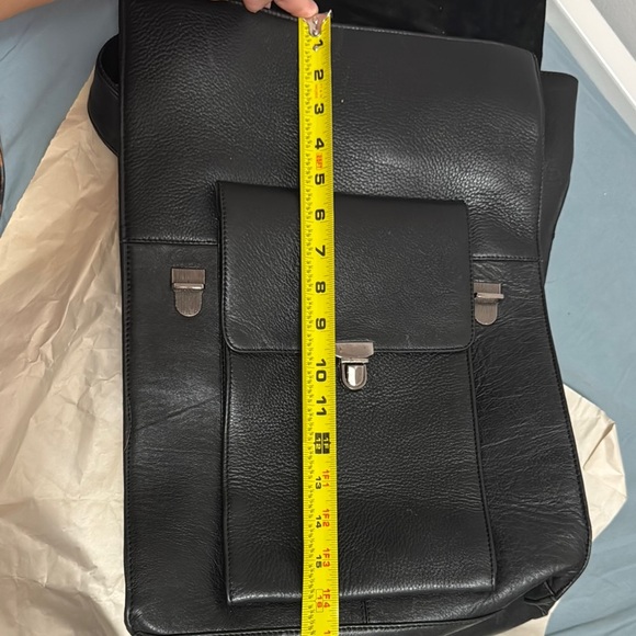 Black Leather Men's Bag - Picture 3 of 16